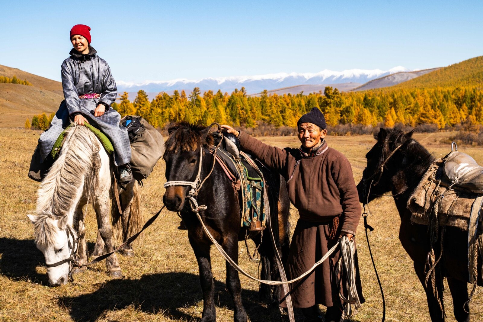 Traditional Mongolian meal and hospitality in a remote desert camp